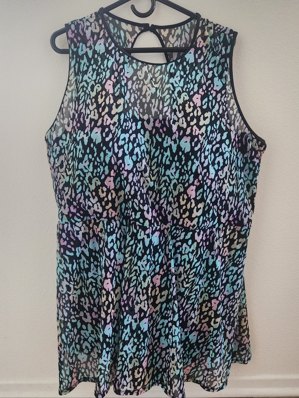 Torrid Colorful Leopard Print One Piece Swimsuit